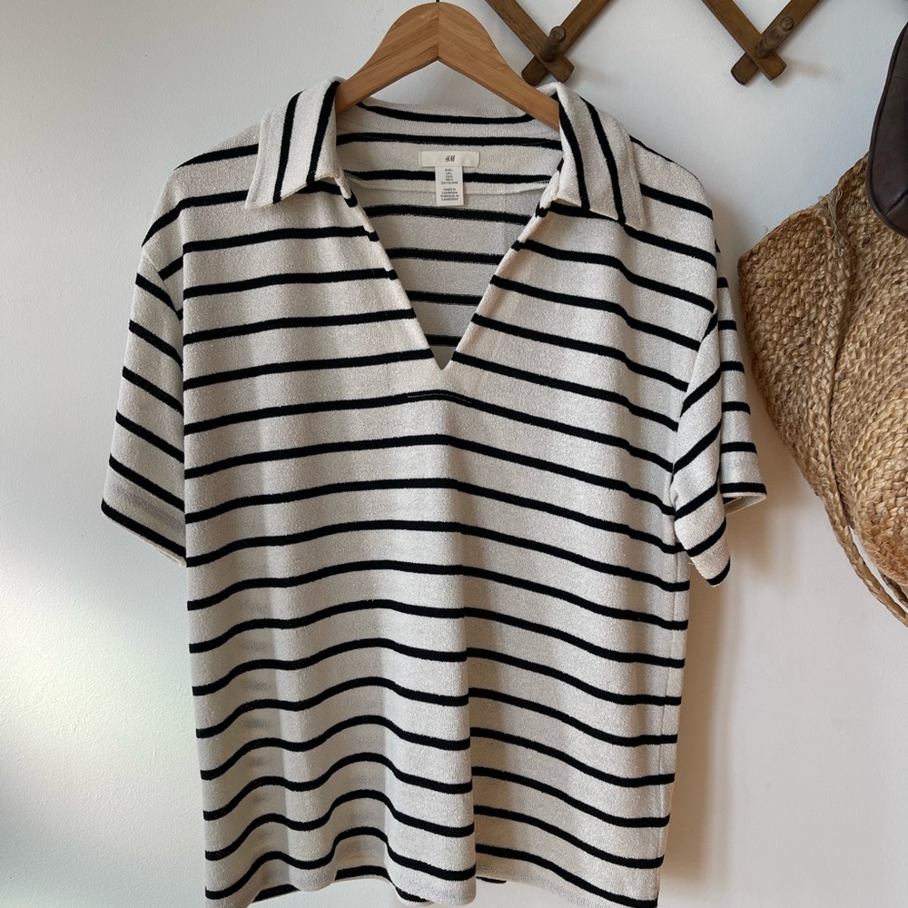 Classic Black and White Striped Shirt